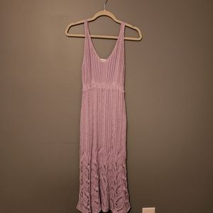 Lilac Petal & Pup Midi Dress